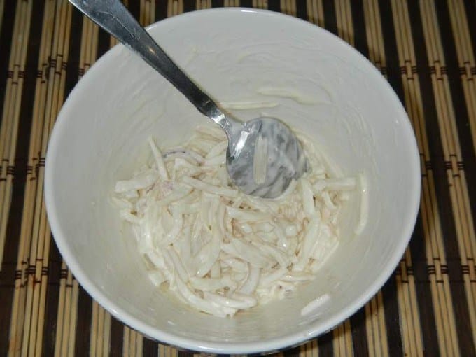 Squid salad - homemade and delicious recipes. Squid salad