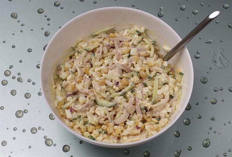 Squid salad - homemade and delicious recipes. Squid salad