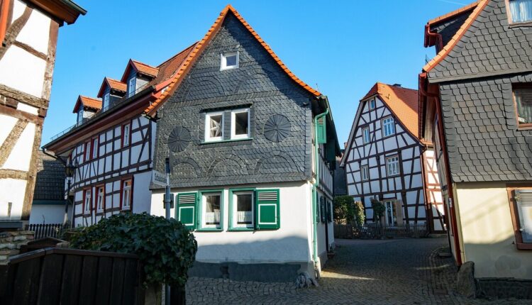 oberursel, hesse, germany, historic center, truss, half-timbered house, places of interest